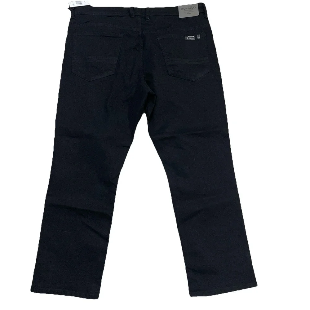 Buffalo David Bitton Men Black Denim Jeans 40x30 Evan-x‎ Slim Straight  NWT